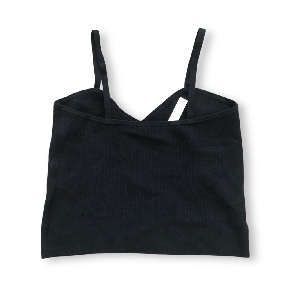 Madewell Corset-Detail Crop Sweater Tank Top Black NWT Size XL Neutral Classic - Picture 3 of 6